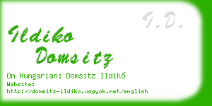ildiko domsitz business card