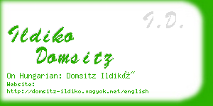 ildiko domsitz business card